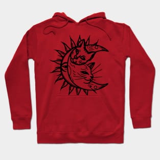 Sun and Moon Cats for Cat Lovers Hoodie